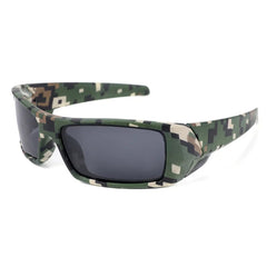 Sonnenbrillen mit polarisierten Gläsern für Erwachsene | Ideal für Outdoor-Aktivitäten in Camouflage grün