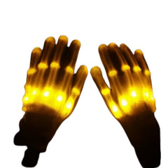 GlowHands – LED-Neon-Leuchthandschuhe in Gelb