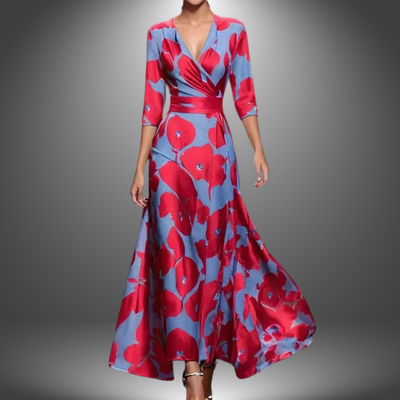Anneliese©️ | Langes, kunsthandwerkliches Damenkleid mit eleganter Optik