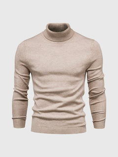 Rollkragen Pullover Herren Baumwolle | Elegant & Bequem in Beige