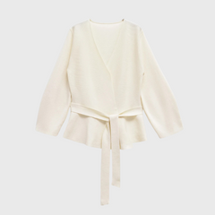 CELESTE™ | Tied Blazer in Creme weiß