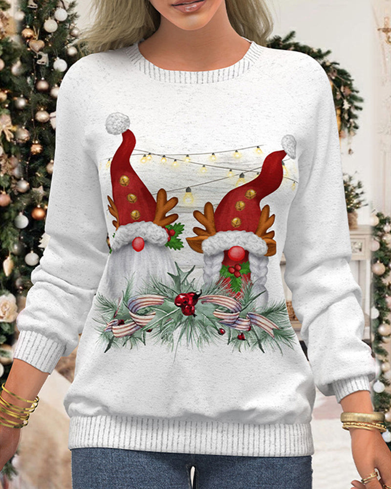 Weihnachtspulli mit Druck für Frauen