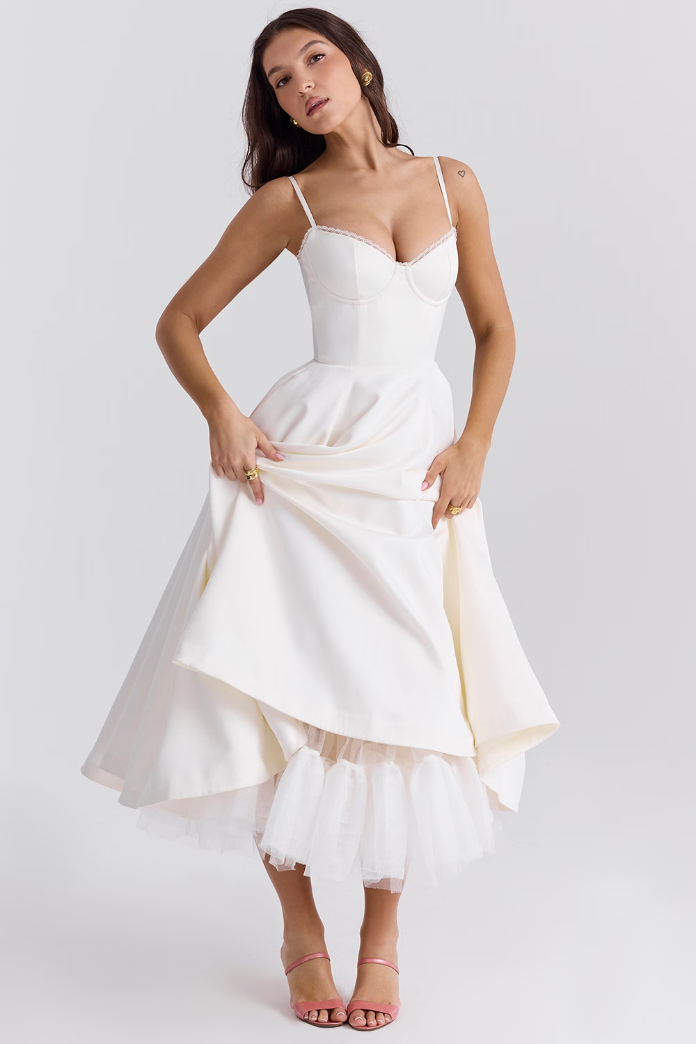 Verena® | Tailliertes Kleid mit Spaghetti-Trägern