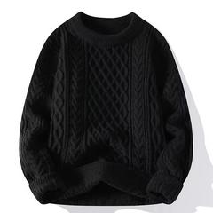 Stylischer Strickpullover für Damen | Warme in Schwarz