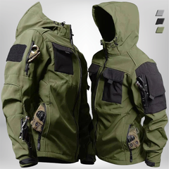 Winterjacke Herren Winddicht | Taktische Outdoorjacke in Grün