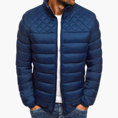 Elegante Steppjacke - Herren Winterjacke mit Reißverschluss in Marineblau