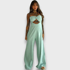 Salome – Jumpsuit mit Cut-out und Rückendetail in Mint