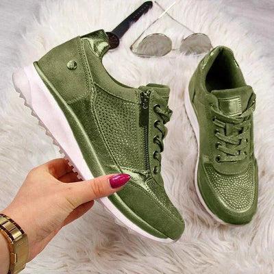 Anty | Glänzende Schnür-Sneaker