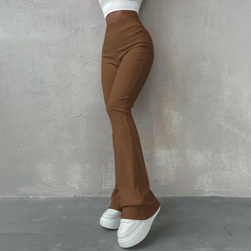 Nancie - Gerippte Schlaghosen - Hohe Taille