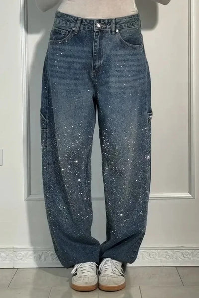 Mila™ - Hose mit hohem Bund, weitem Bein und geknöpften Taschen