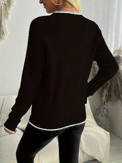 SCHNEEFLOCKEN-MUSTER RUNDHALS-PULLOVER | WARM, STILVOLL, BEQUEM