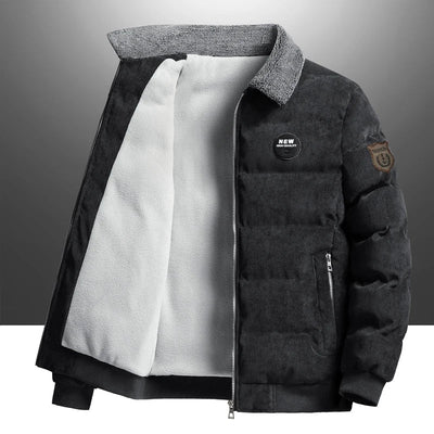 Warme Winterjacke mit Reißverschluss für Männer