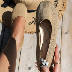 Yanina - Rutschfeste, atmungsaktive Damenschuhe in Khaki