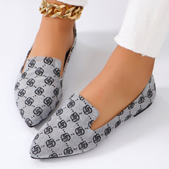 RoseaWalk™ – Elegante Canvas Loafers mit Spitze für Damen in Grau