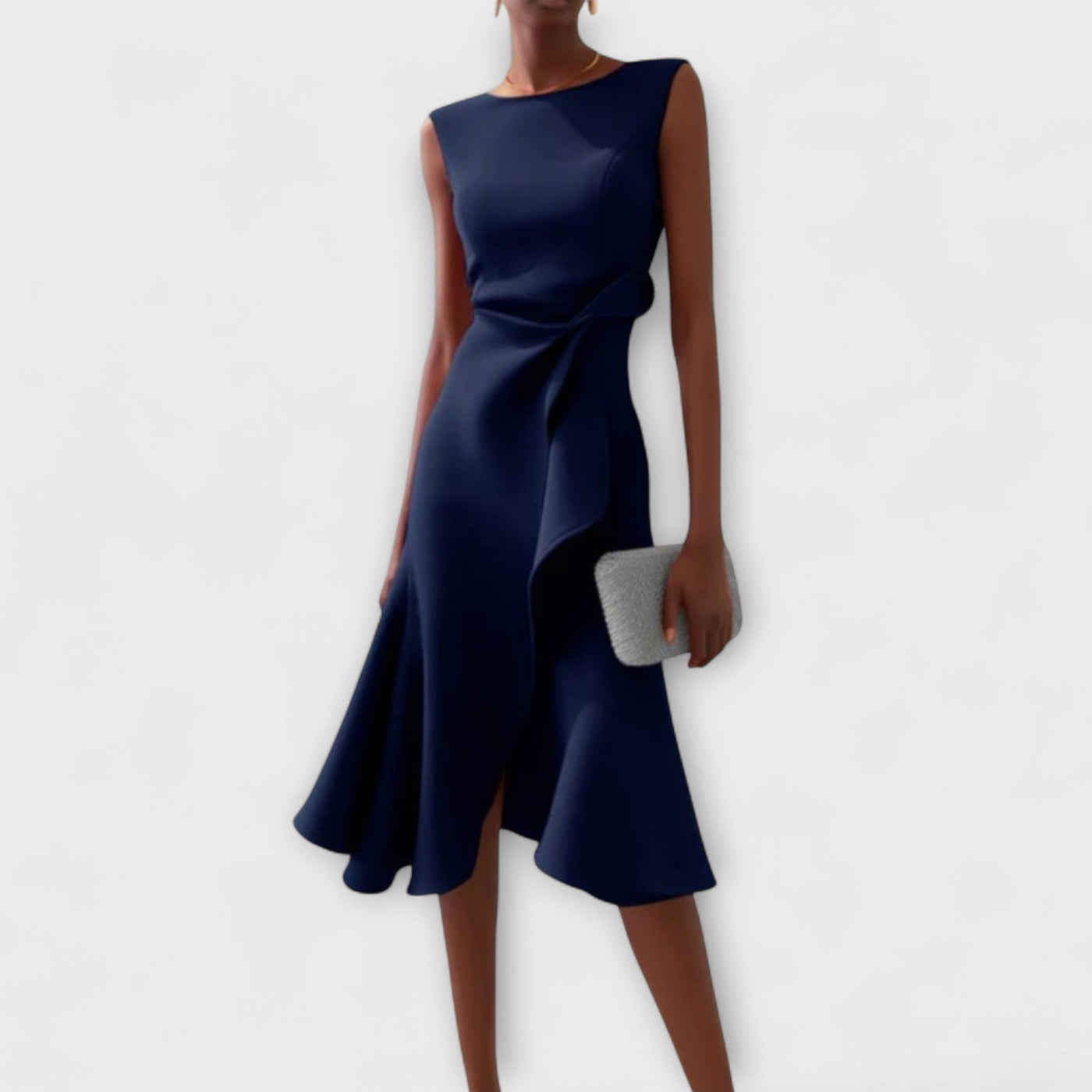 Zandelle | Asymmetrisches Midi-Kleid mit Drapierung