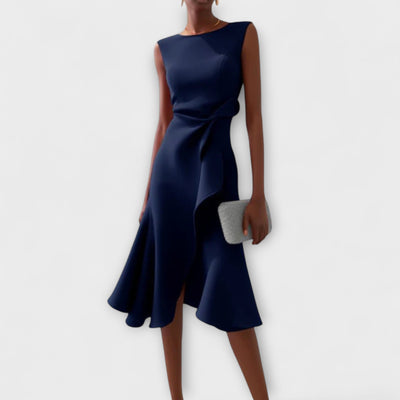 Zandelle | Asymmetrisches Midi-Kleid mit Drapierung