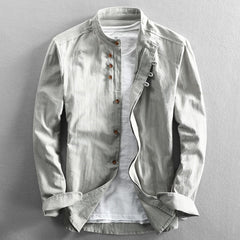 Mads - Bequeme Hemd in Grau