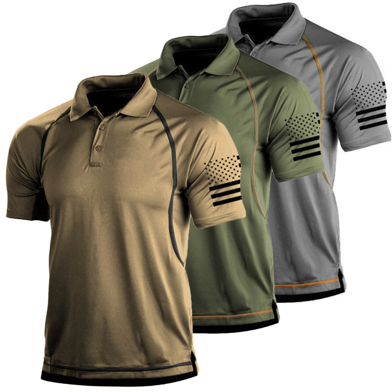 Taktisches Gestreiftes Poloshirt für Herren