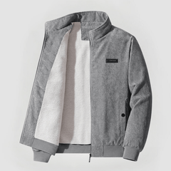 UDO - CORDJACKE MIT FLEECEFUTTER in Grau