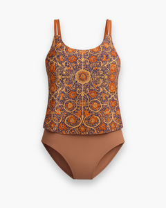 Damen Stilvoller Tankini | Modernes Oberteil für Strand und Pool in Rosa