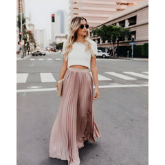 Viviana |  Damenmode Lässiger langer Rock in Rosa