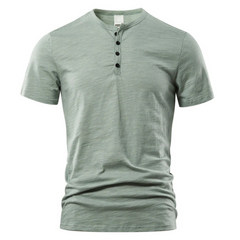 Herren Casual T-Shirt | Kurzärmeliges Basic Oberteil in Olivgrün