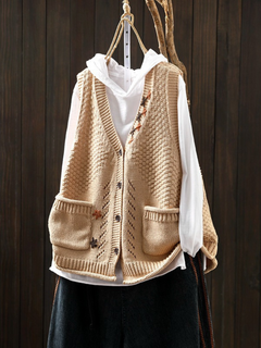 Flory | Strickweste in Creme