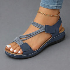 Sarah | Leichte orthopädische Sandale für Damen in Blau