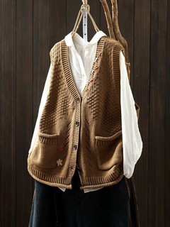 Flory | Strickweste in Braun
