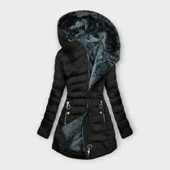 BEATRICE™ | LANGER WINTERMANTEL in Schwarz