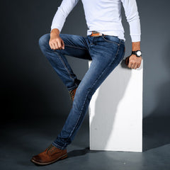 Owen™ | Premium Stretch-Jeans in Marineblau