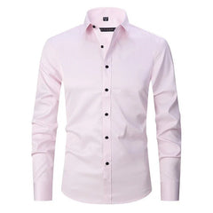 Owen - Das Bügelfreie Stretch Hemd in Rosa