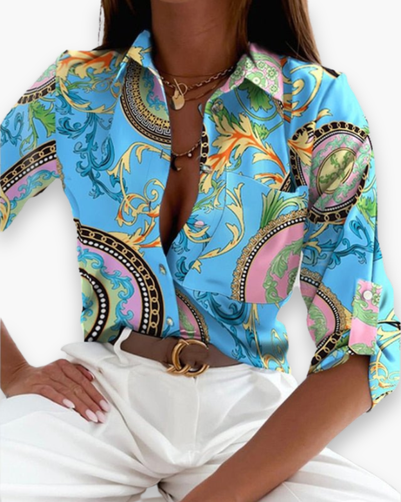 Damen Elegante Bluse mit Umlegekragen | Vielseitig