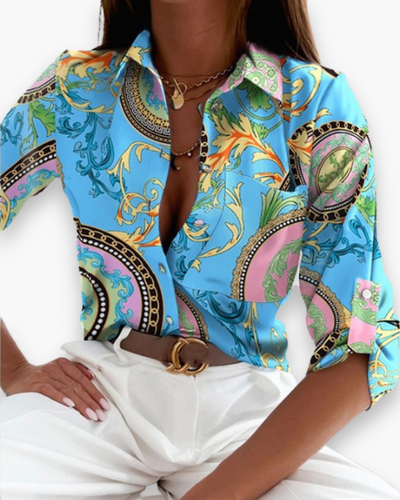 Damen Elegante Bluse mit Umlegekragen | Vielseitig