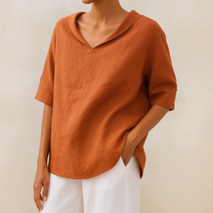 Willeke™ | Elegante Bluse mit V-Ausschnitt in Orange