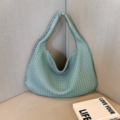Estelle - Große handgewebte Schultertasche für Damen in Großer Blauer See