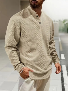 Warriner – Langärmliges Sweatshirt Mit Geometrischem Muster in Khaki