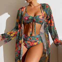 Charlotte | 3-teiliges Bikini-Set in Dunkelgrau