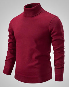 Bernd | Herren Klassischer Rollkragenpullover in Rot