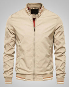 Helmut | Herren Sportiver Gerippte Bündchen Bomberjacke in Khaki