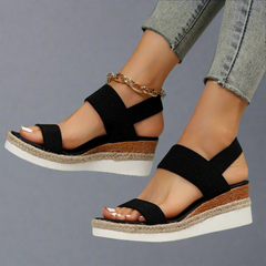 Selena | Orthopädische Sandalen mit echtem Komfort in Schwarz