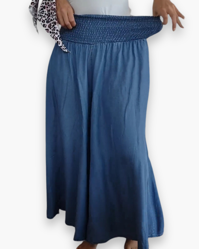 Damen Elegante Weitbein-Hose | Hohe Taille