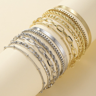 Leonie – Goldene Armband-set
