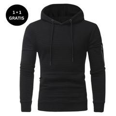 ASTHON  – Herbst-KapuzenHoodie für Männer in Schwarz