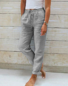 Stacy | Stilvolle Leinenhose für Damen in Grau