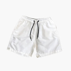 Herren Sommer Shorts mit Kordelzug und Schnelltrocknung in Weiß