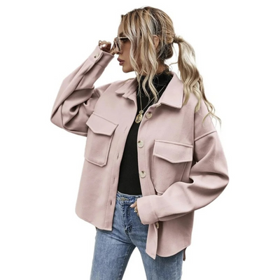 Sommerjacke mit Knöpfen und Taschen für Frauen