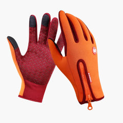 Winddichte Thermo handschuhe für Unisex in Orange