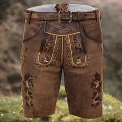 Jeffery - Retro-Shorts in Braun