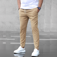 Aljure - Bequeme Slim-Fit-Hosen für Herren in Beige